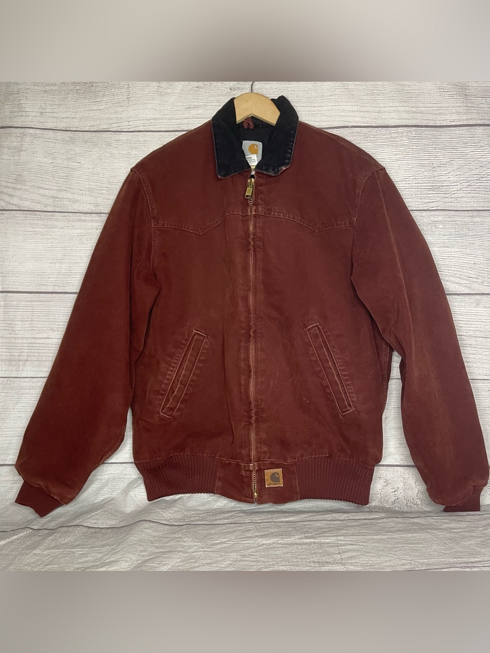 Carhartt J14 CLY Men’s Medium Rare Red Clay Santa Fe Work Wear Canvas Jacket